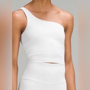 Ribbed Nulu Asymmetrical Tank Top